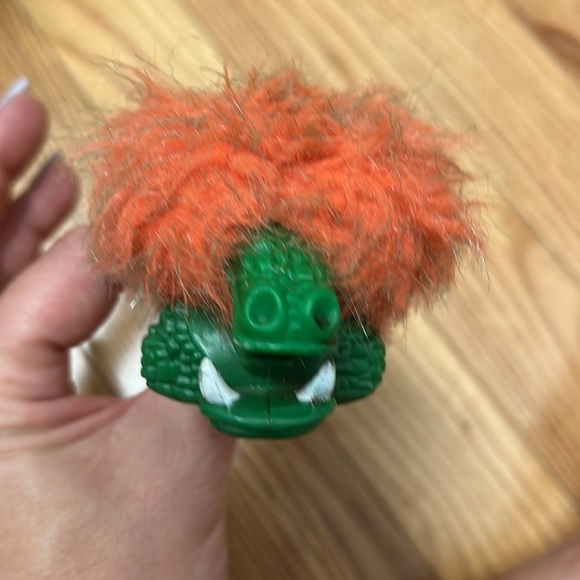 VTG GoBots Narligator Narlies Rock Lords 80’s Green Gator Croc Orange Fur 4 1/2” - Picture 5 of 6